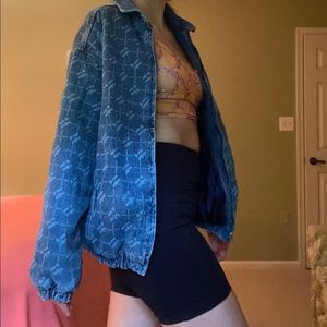 Monogram Denim Harrington Jacket - Indigo